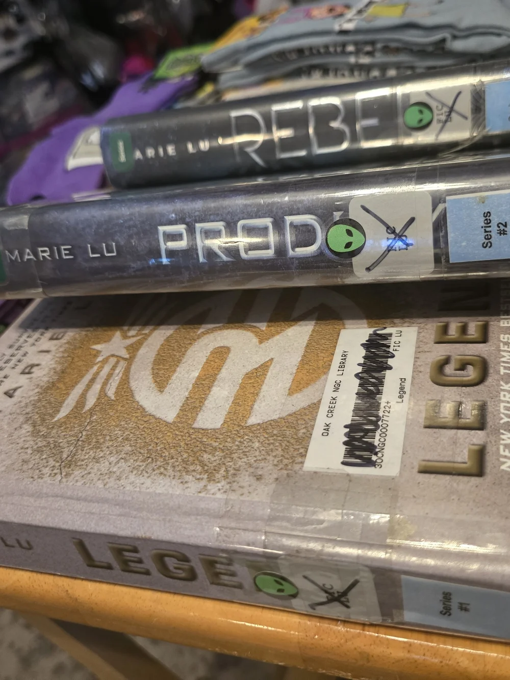 Legend Trilogy Set - Rebel, Prodigy, Legend - HARDCOVER - Lu, Marie - Ex Library